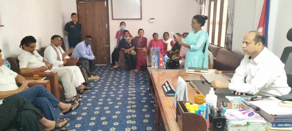अ.ने.म.सङ्घ क्रान्तिकारी र युवा संंगठन नेपालद्वारा जिल्ला प्रशासन कपिलवस्तुमा ज्ञापनपत्र पेश