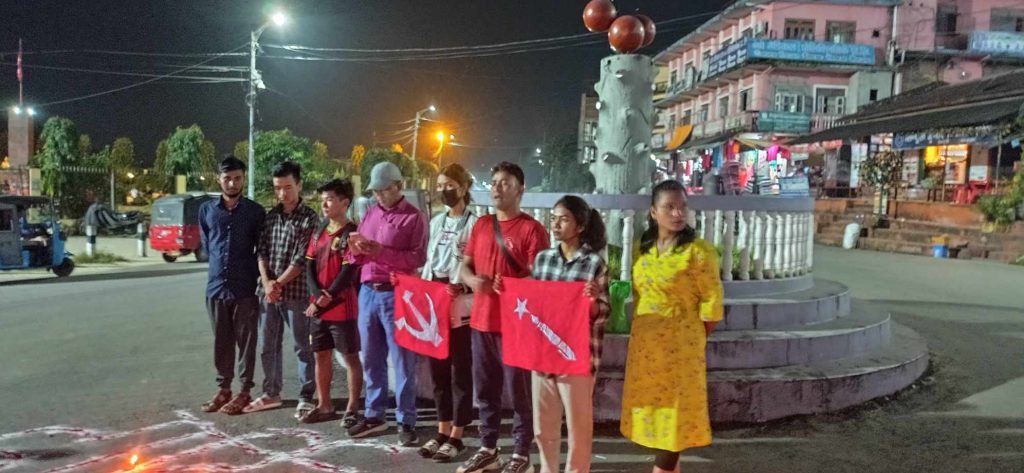 इजरायलमा हमासको आक्रमणमा परी मारिएका नेपाली विद्यार्थीको सम्झनामा दीप प्रज्वलन
